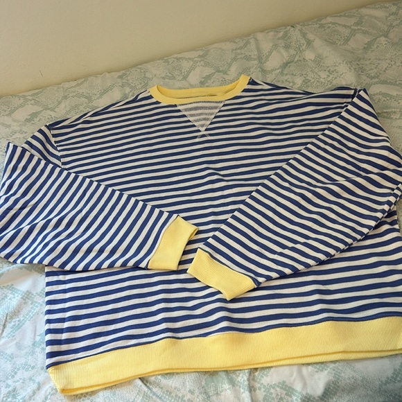 NWOT  We The Free Classic Oversized Striped Crewneck Sweatshirt in Size: varies - Picture 5 of 6